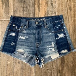 American Eagle hi rise jean shorts size 4!